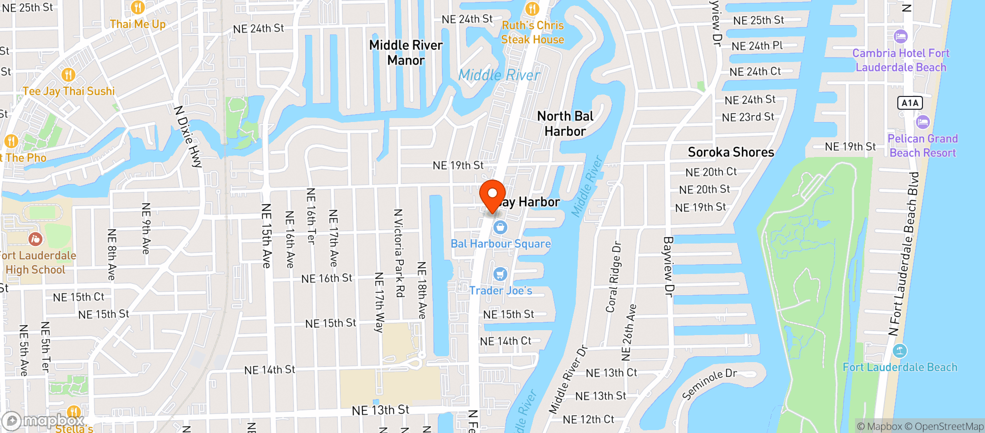 Map showing Publix Super Market