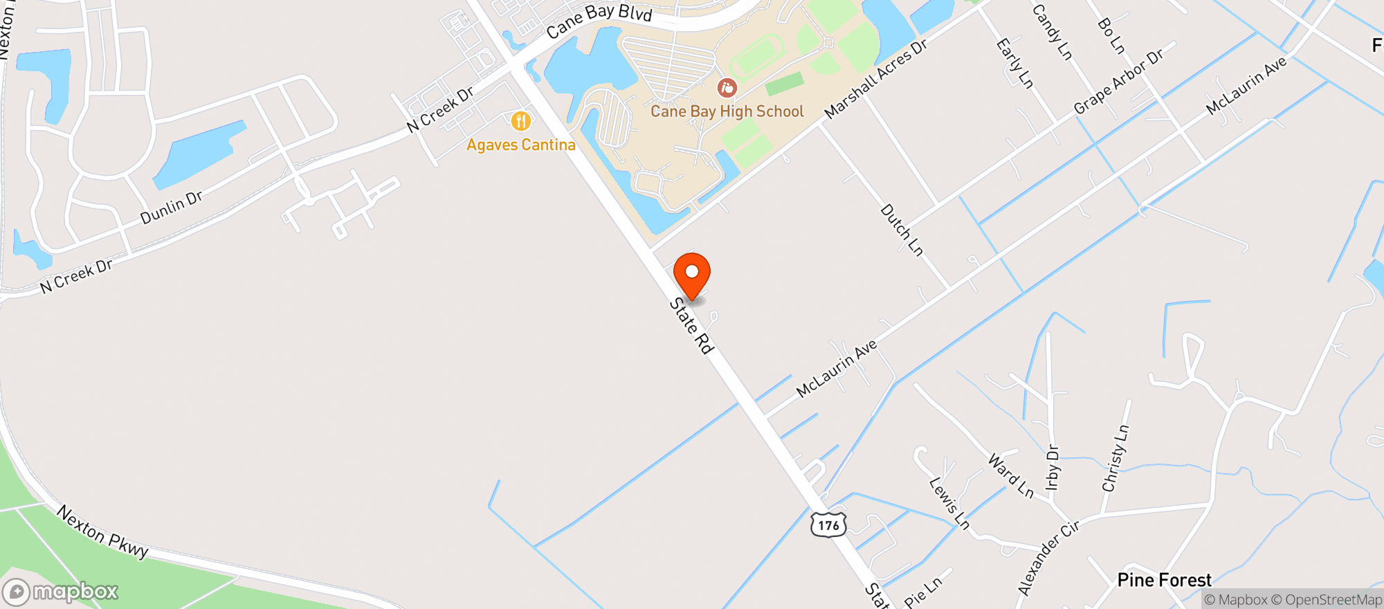 Map showing Cane Bay Beer & Vape (Chs)