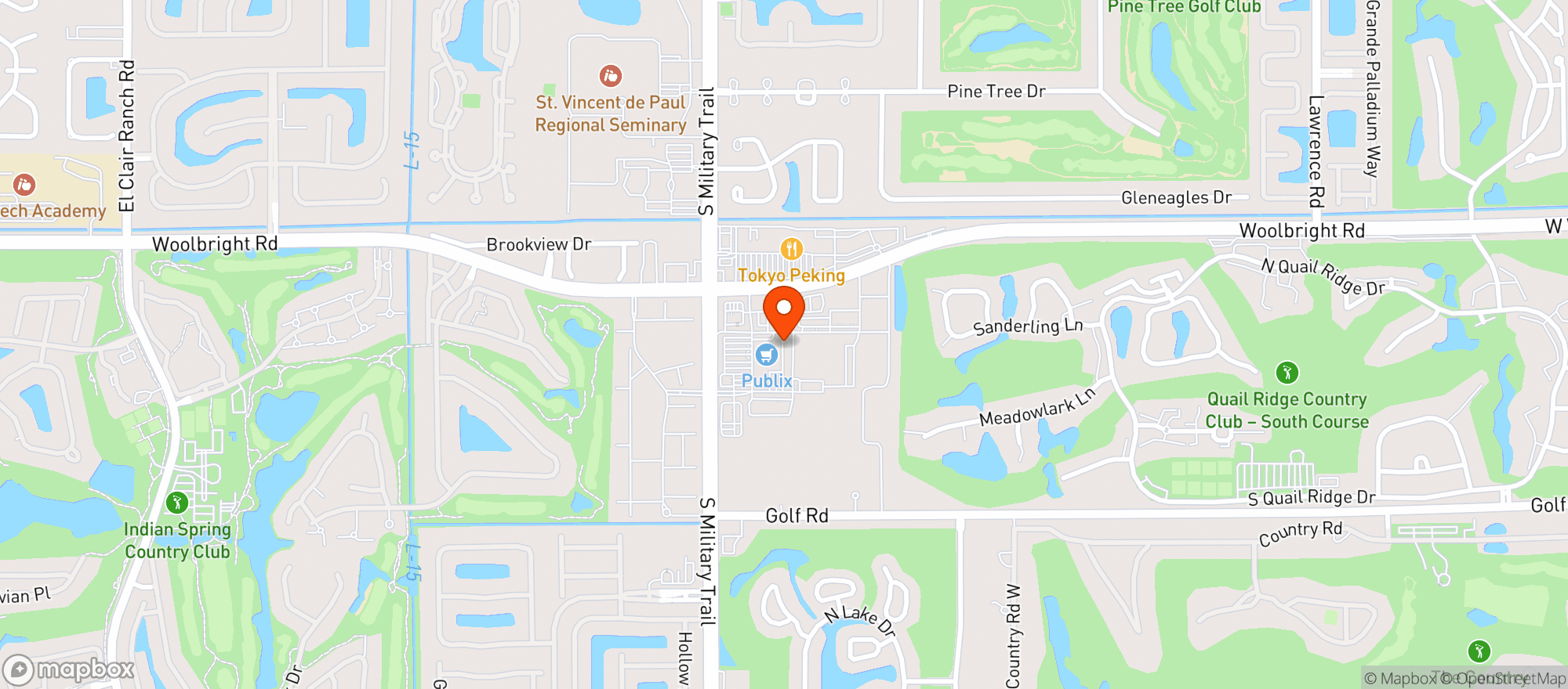 Map showing Publix