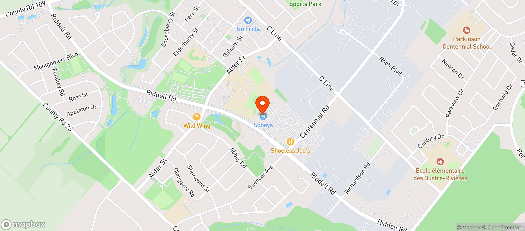Map showing Sobeys 7466