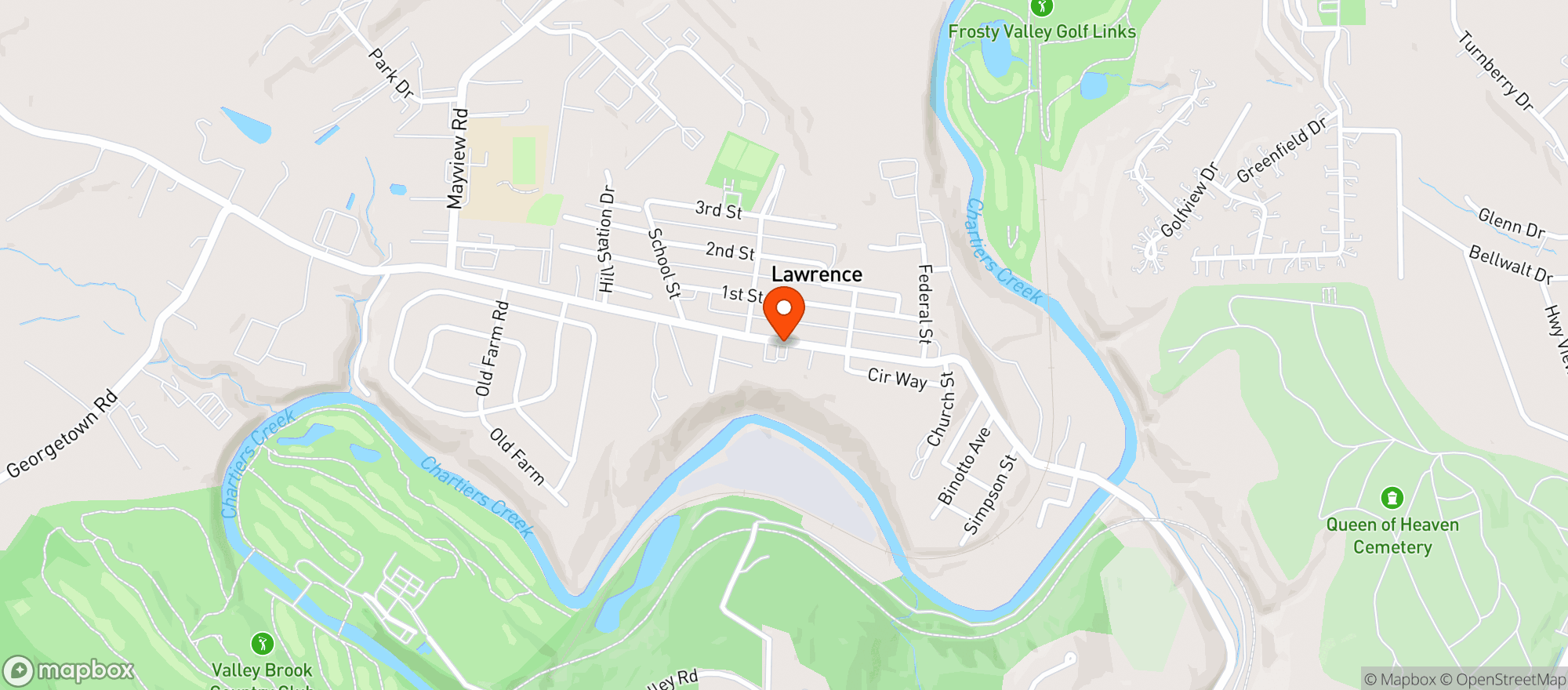 Map showing Georgetown Express