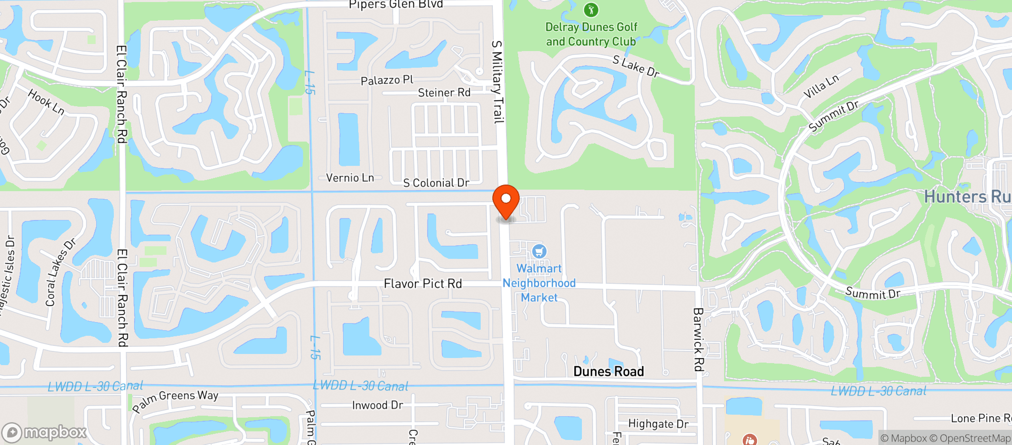 Map showing Delray Liquor