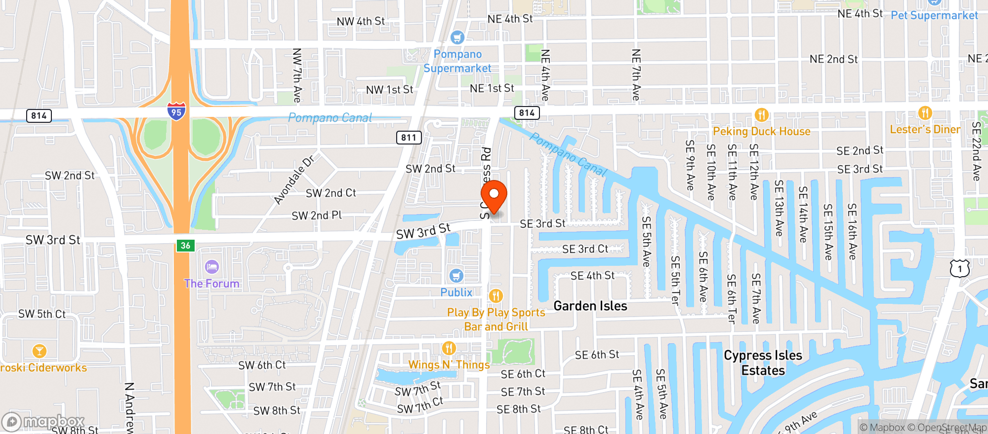 Map showing Cypress Food Store