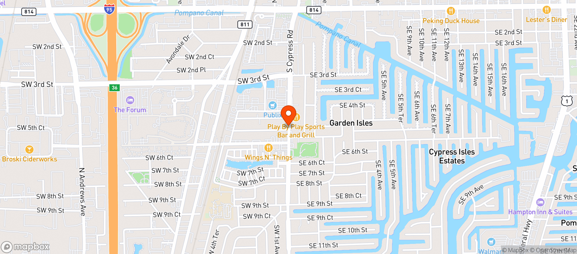 Map showing Shop N Save Food Store