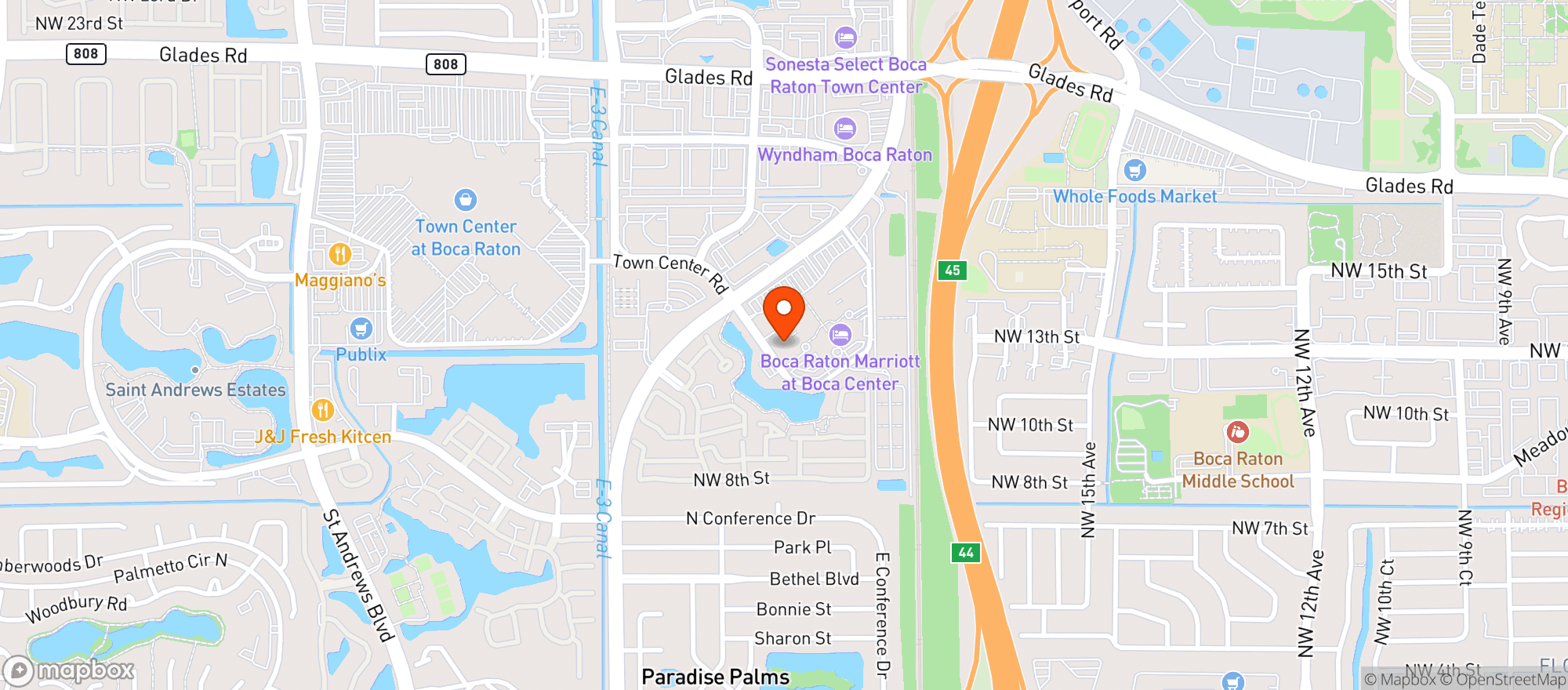 Map showing Roccos Tacos & Tequila Bar