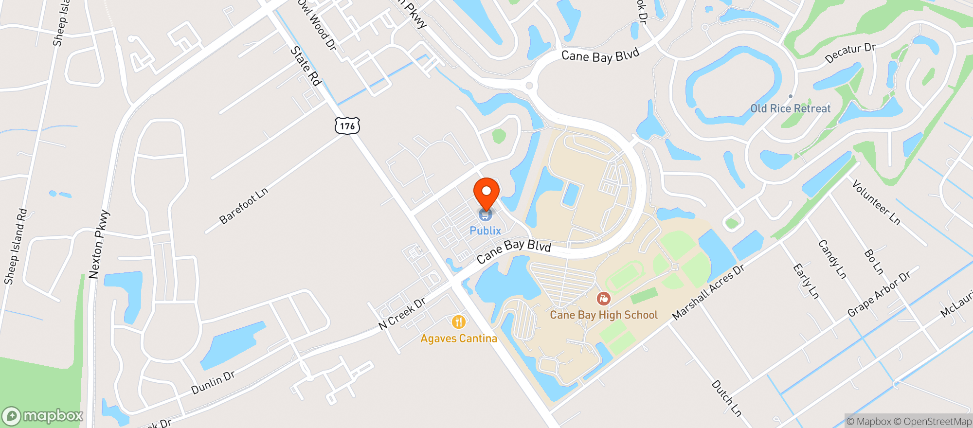 Map showing Publix