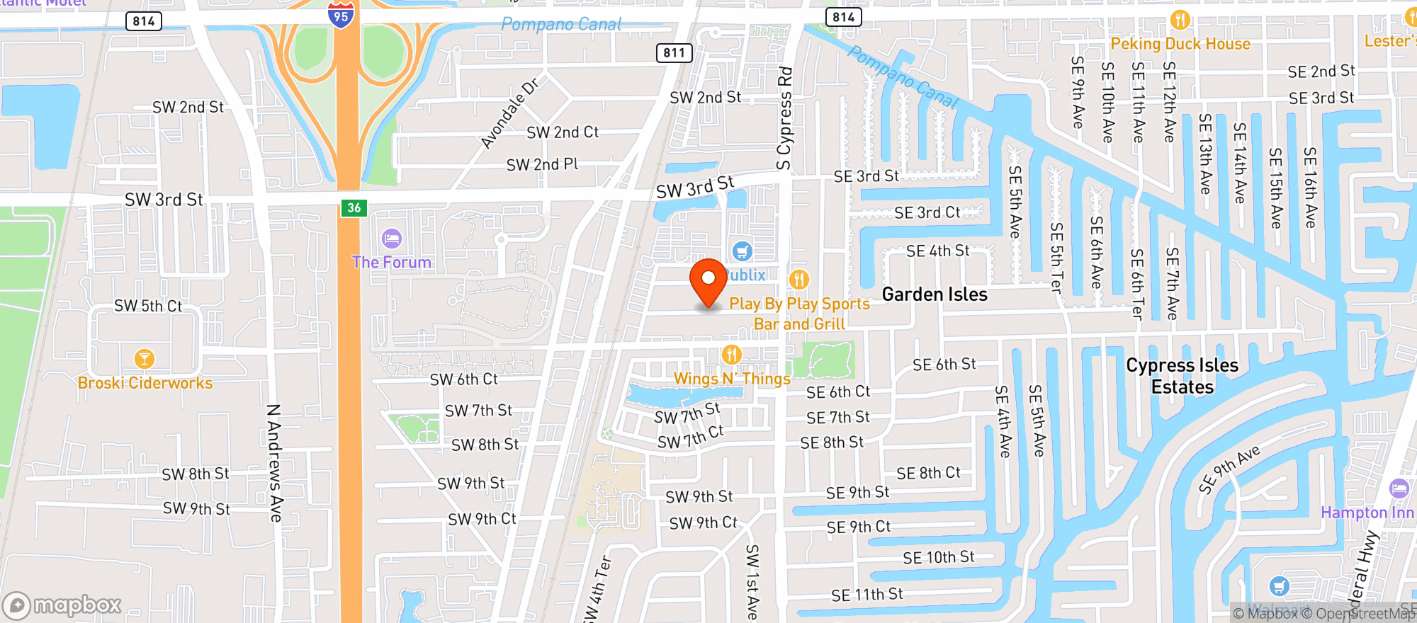 Map showing Play By Play Liquor Store