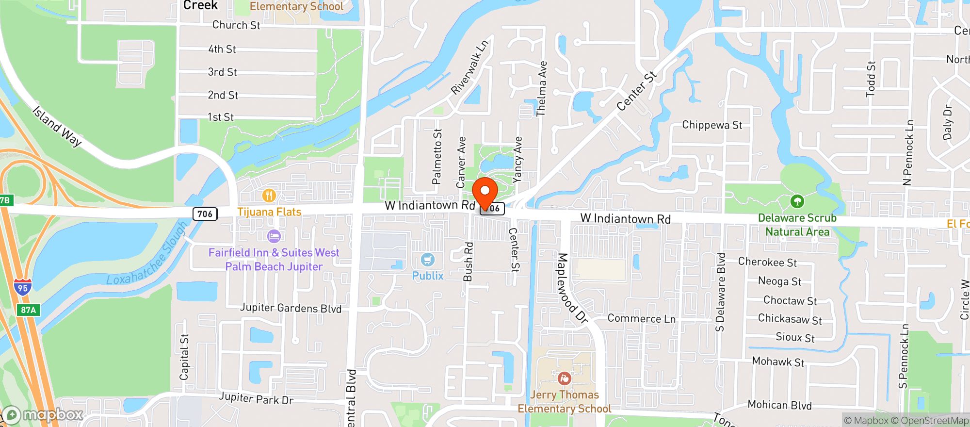 Map showing Walmart Supercenter