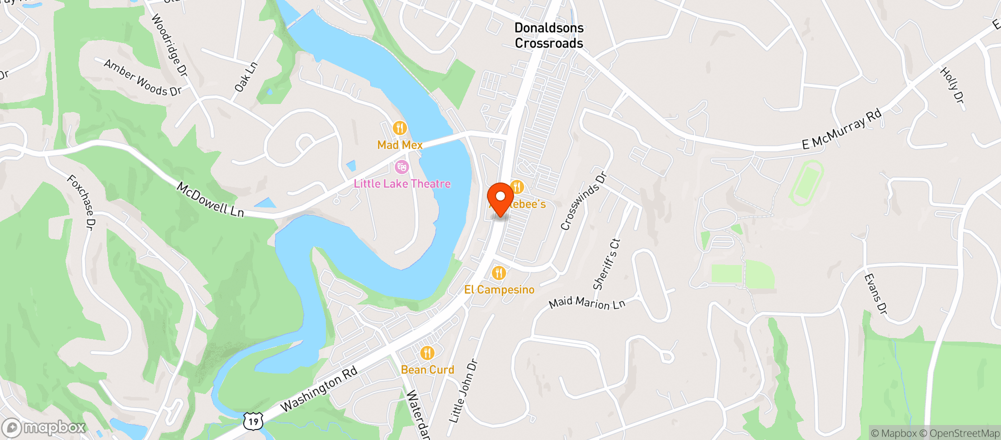 Map showing Mcmurray Beer Warehouse