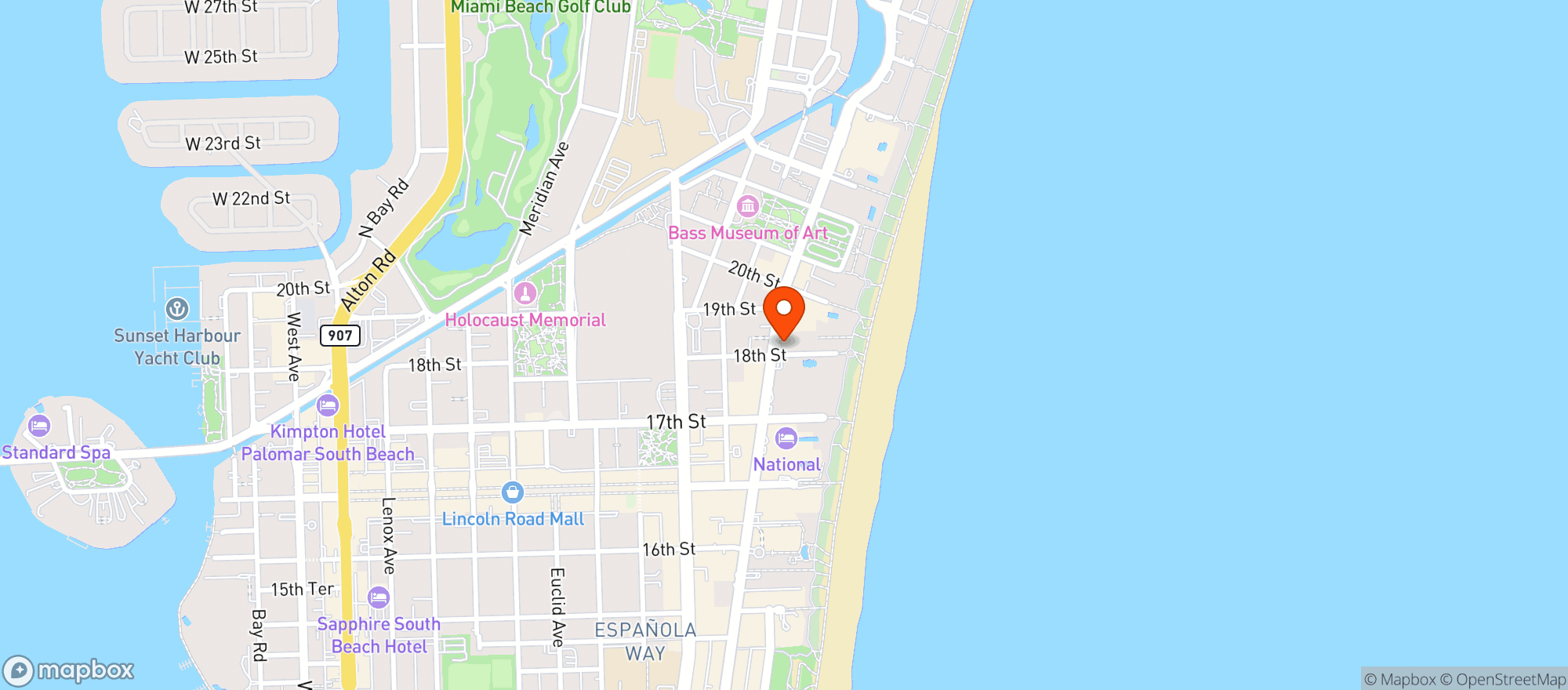 Map showing Shelborne South Beach