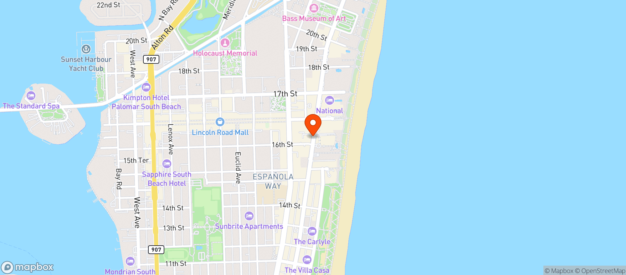 Map showing I Love Liquor