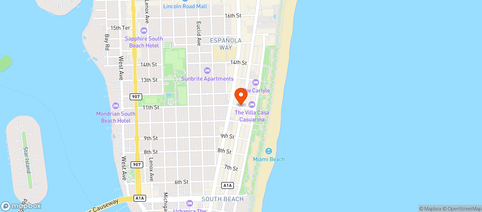 Map showing BLAZE SMOKE SHOP
