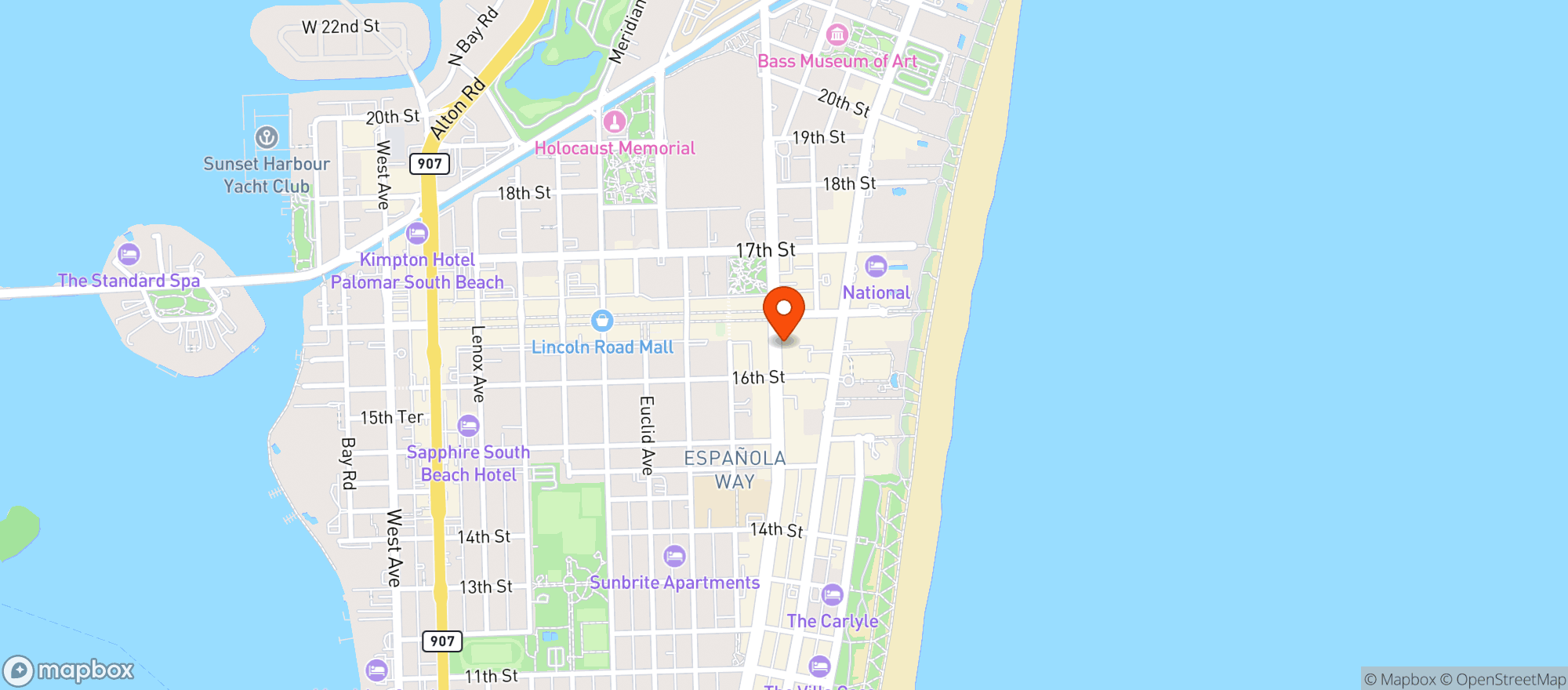 Map showing Marlins Market