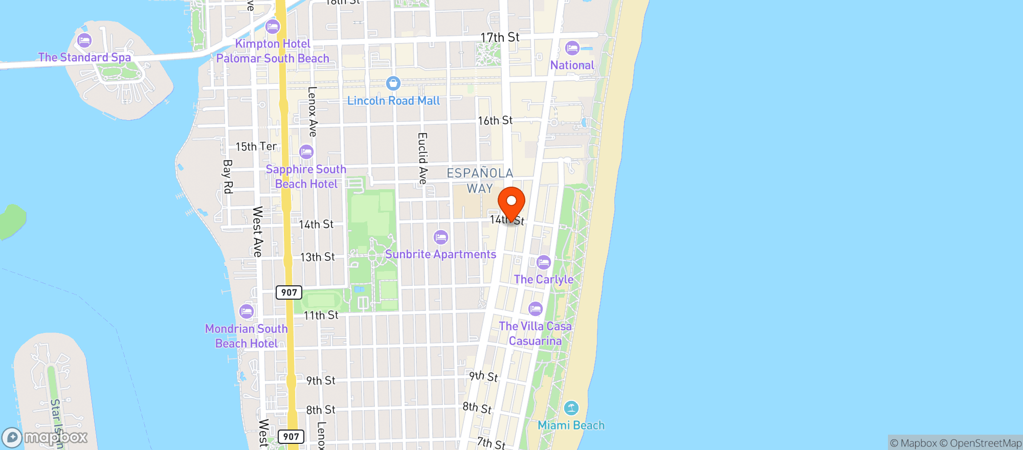 Map showing ALOHA WELLNESS