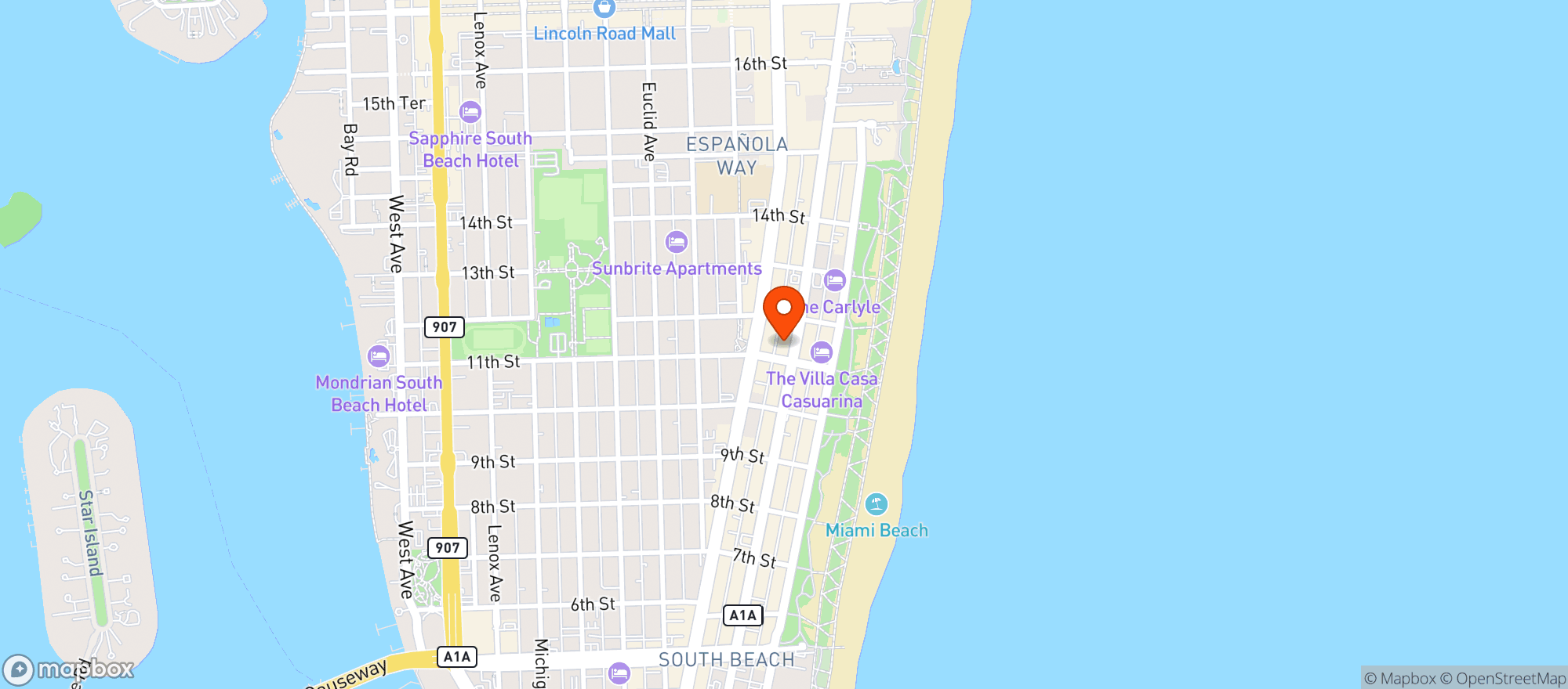 Map showing Viajero Hostel #0