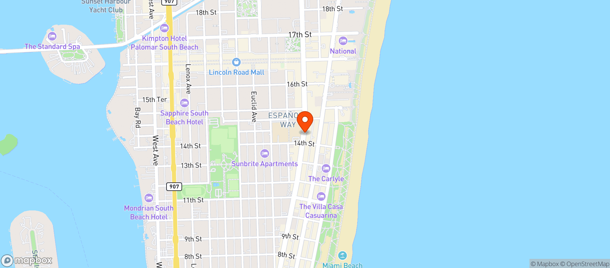 Map showing SAMAYA SMOKE SHOP