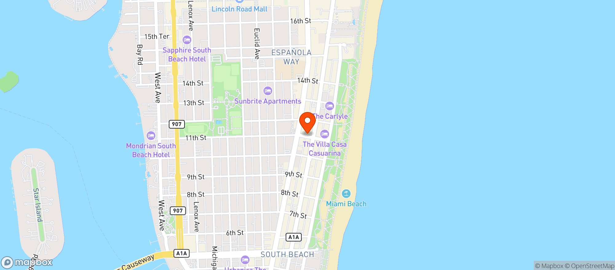 Map showing Tuto & Sons Liquor
