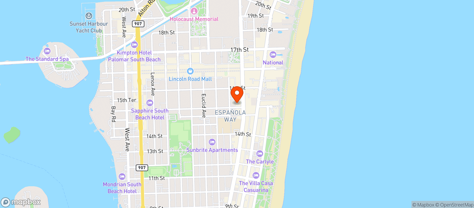 Map showing MB MARKET