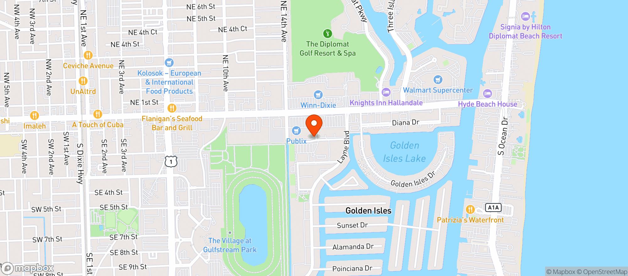 Map showing Publix