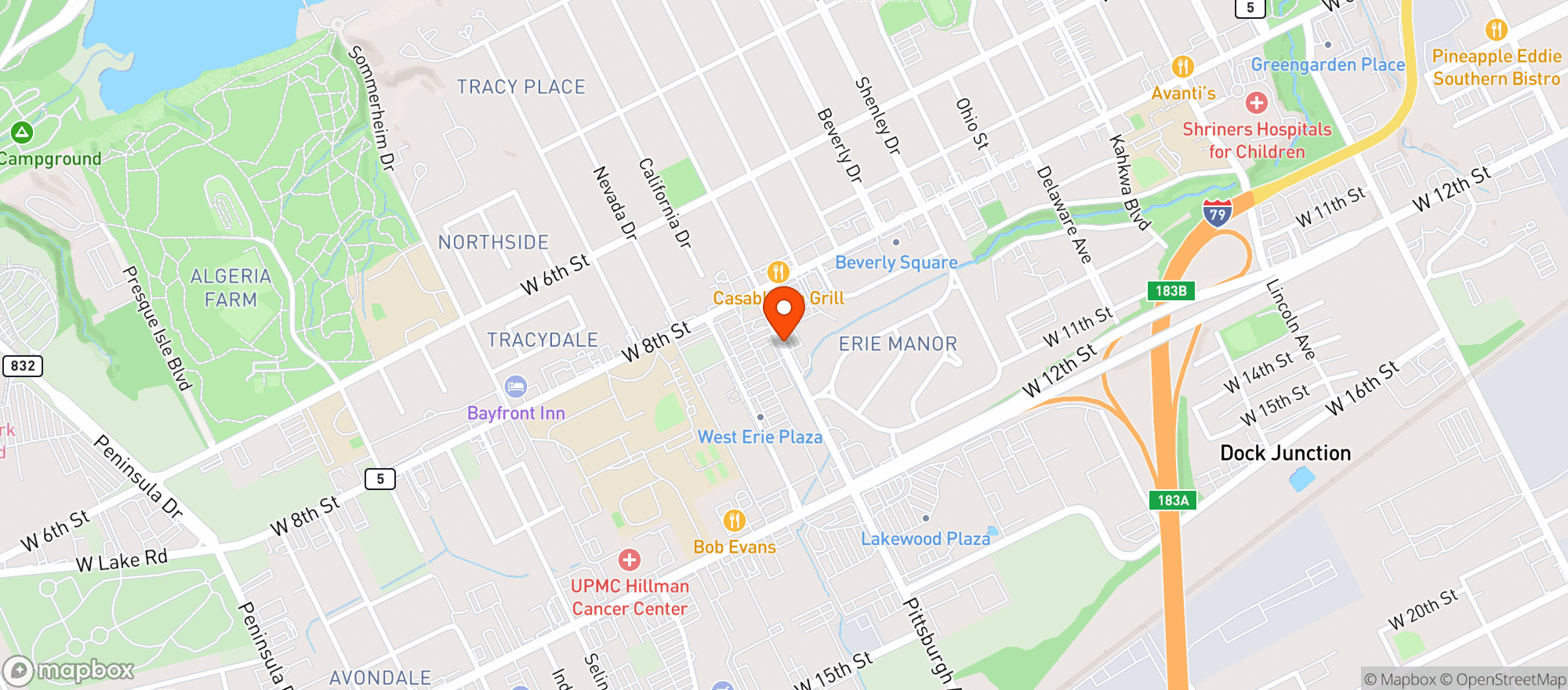 Map showing Six Pack House Of Beer