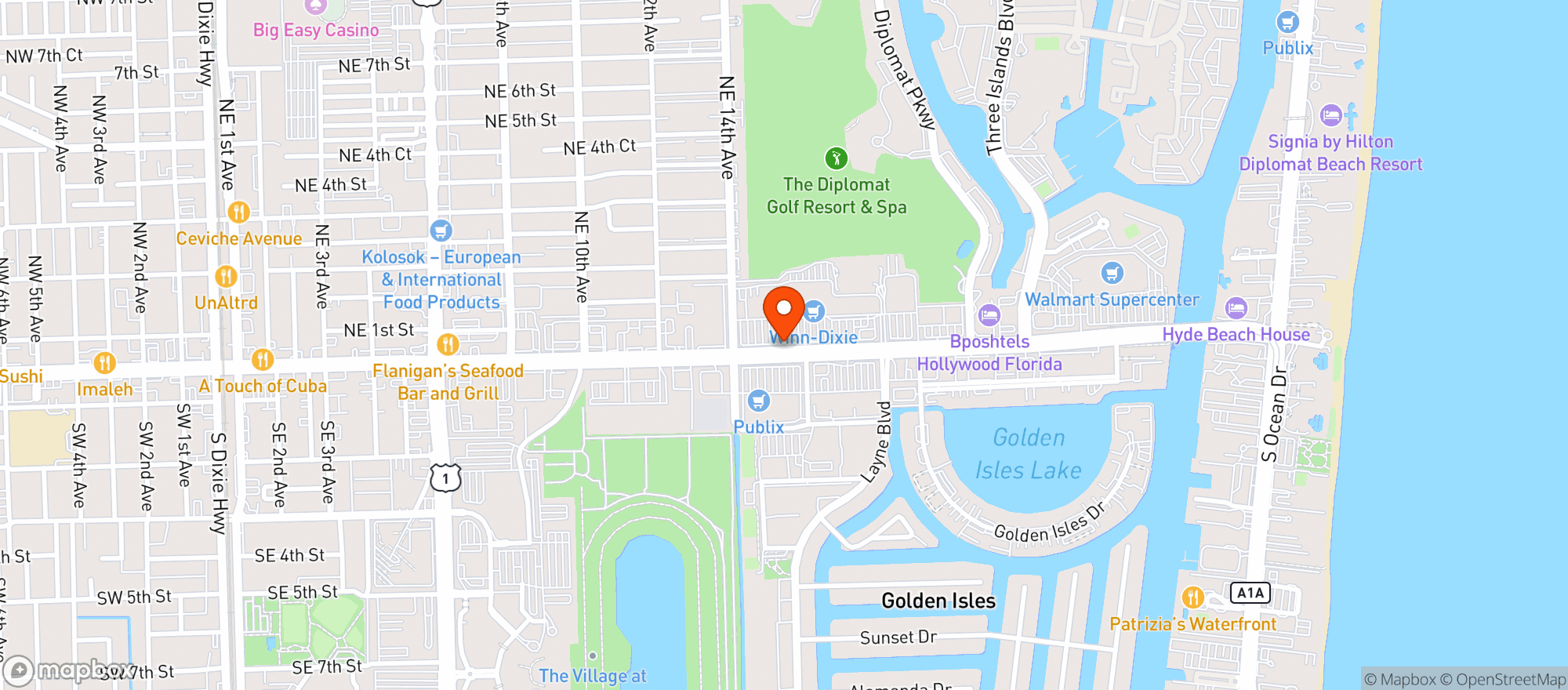 Map showing Gnc