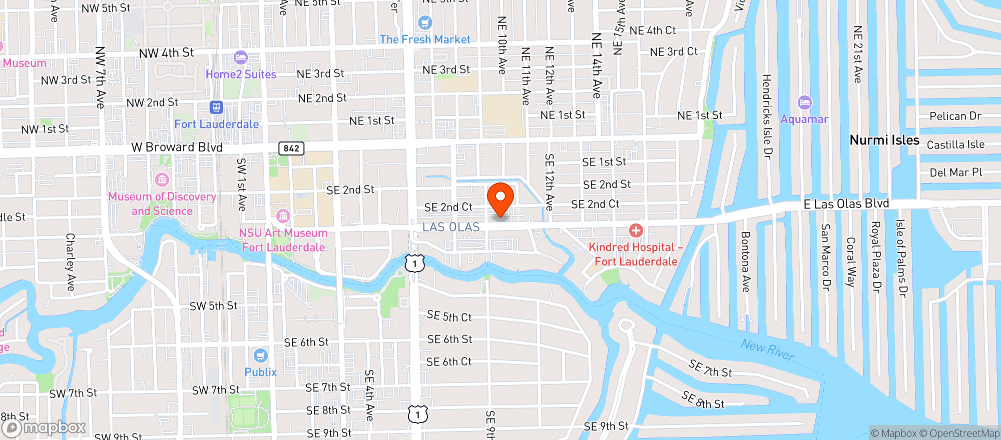 Map showing Alter Native - Las Olas