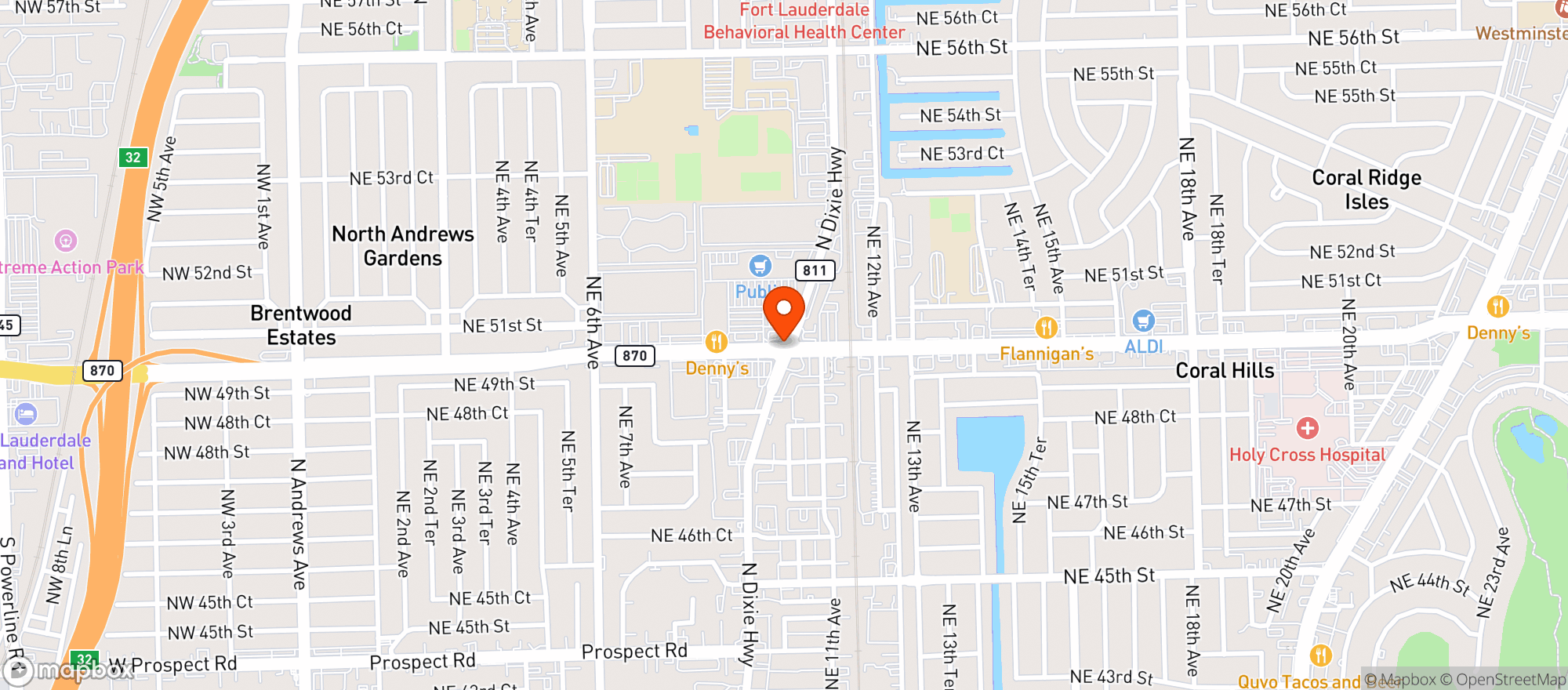 Map showing Publix Super Market #750