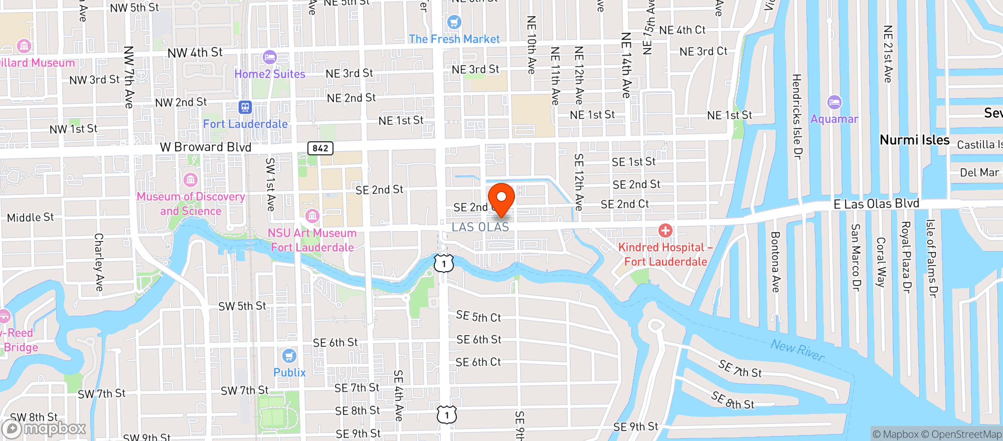 Map showing El Camino Mexican Soul Food