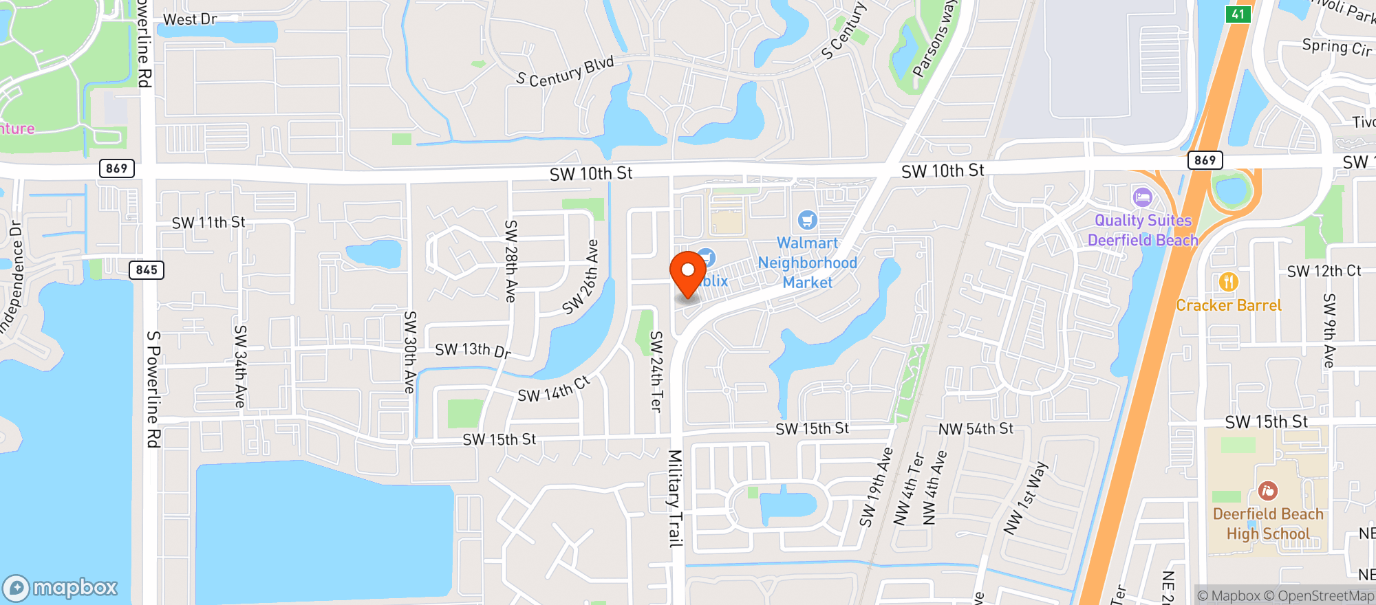 Map showing LEGENDS TAVERN & GRILLE
