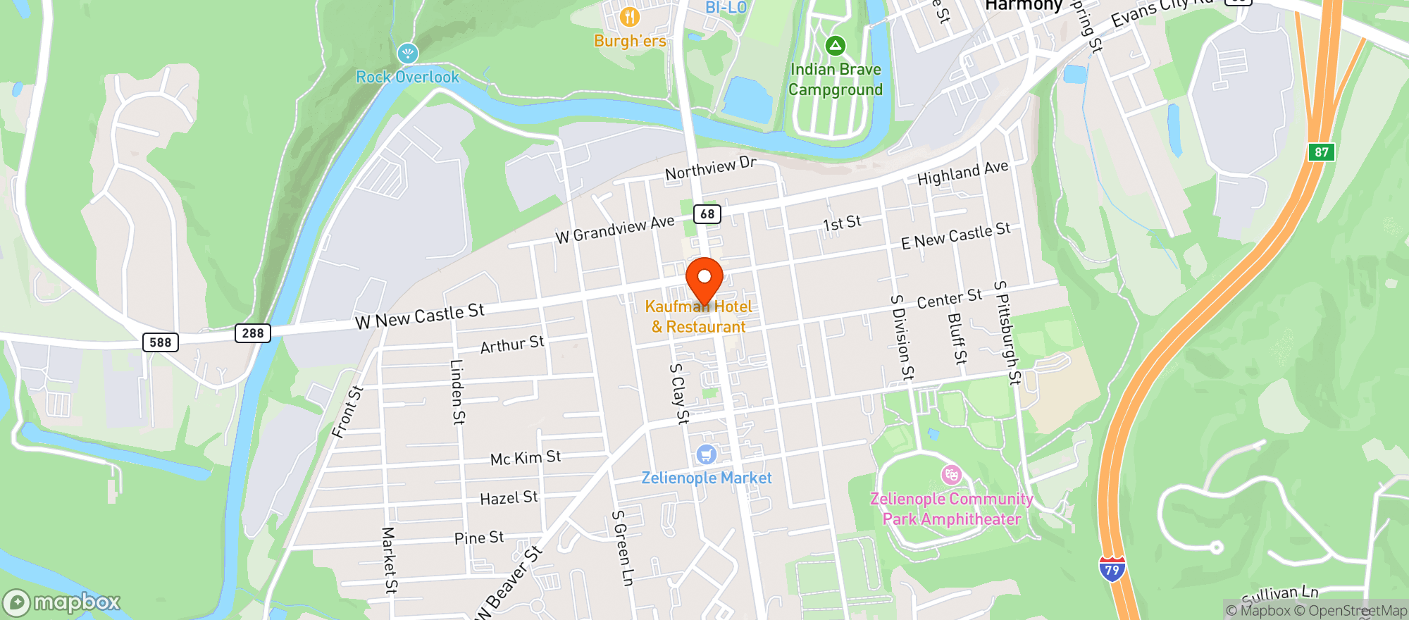 Map showing Fisher's Bar And Restaurant