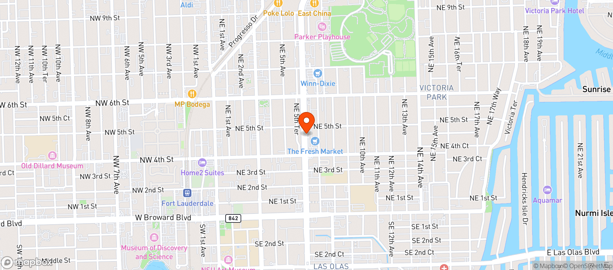 Map showing The Fresh Market