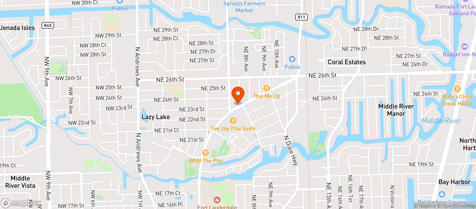 Map showing Gymsports Bar