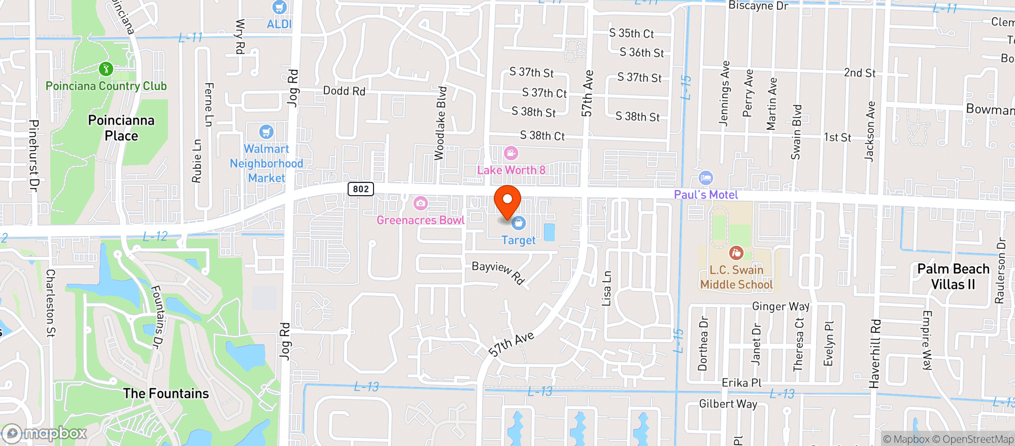 Map showing Target