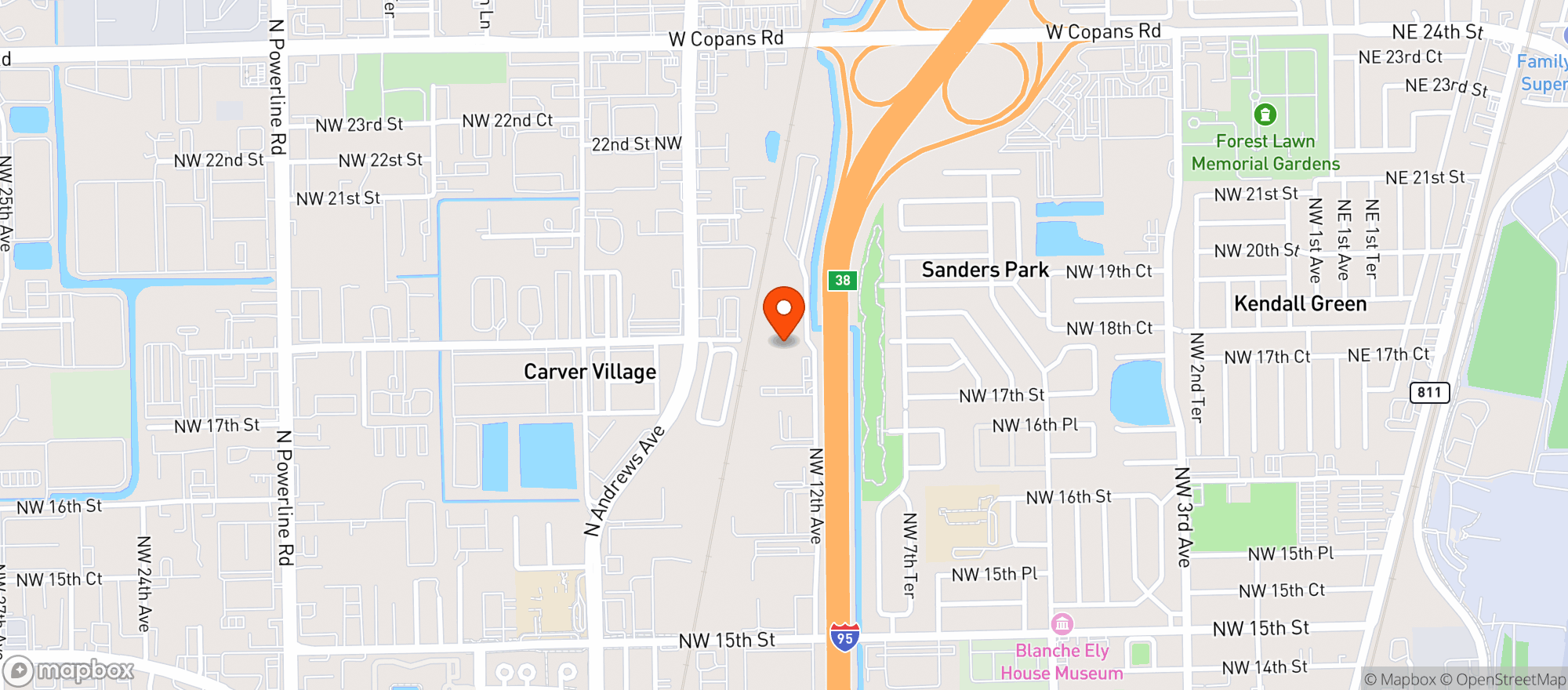 Map showing Gold Coast Beverage Spe #00192