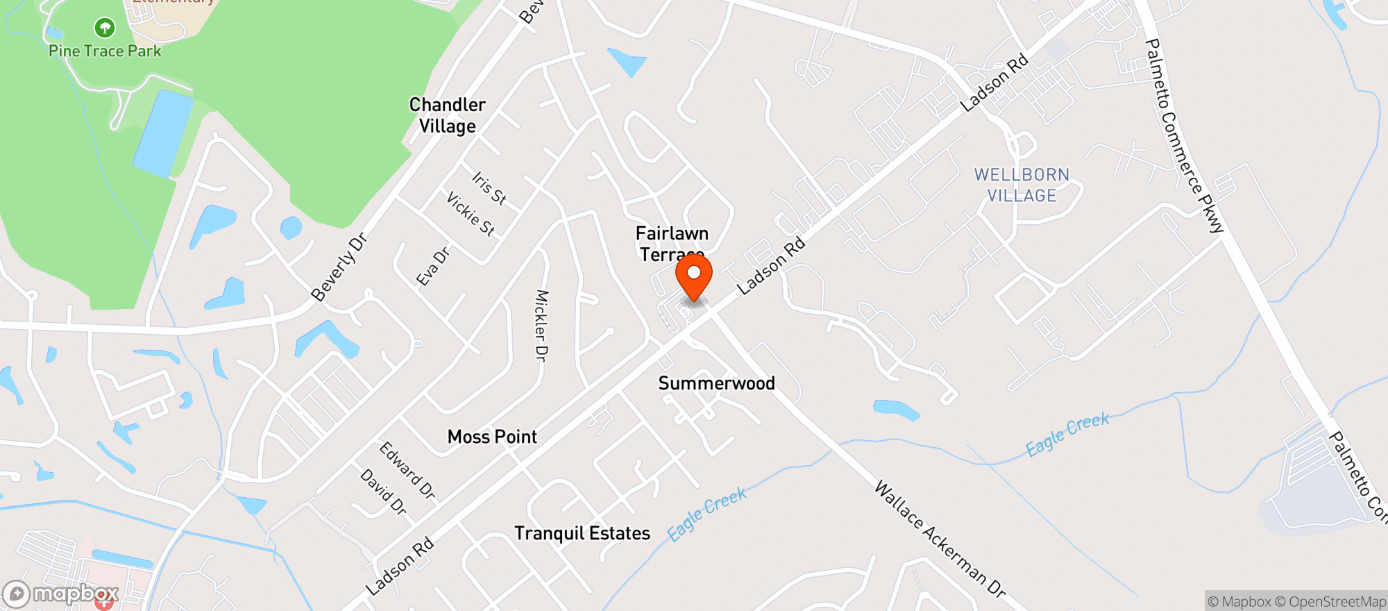Map showing Parkers #84 (Chs)