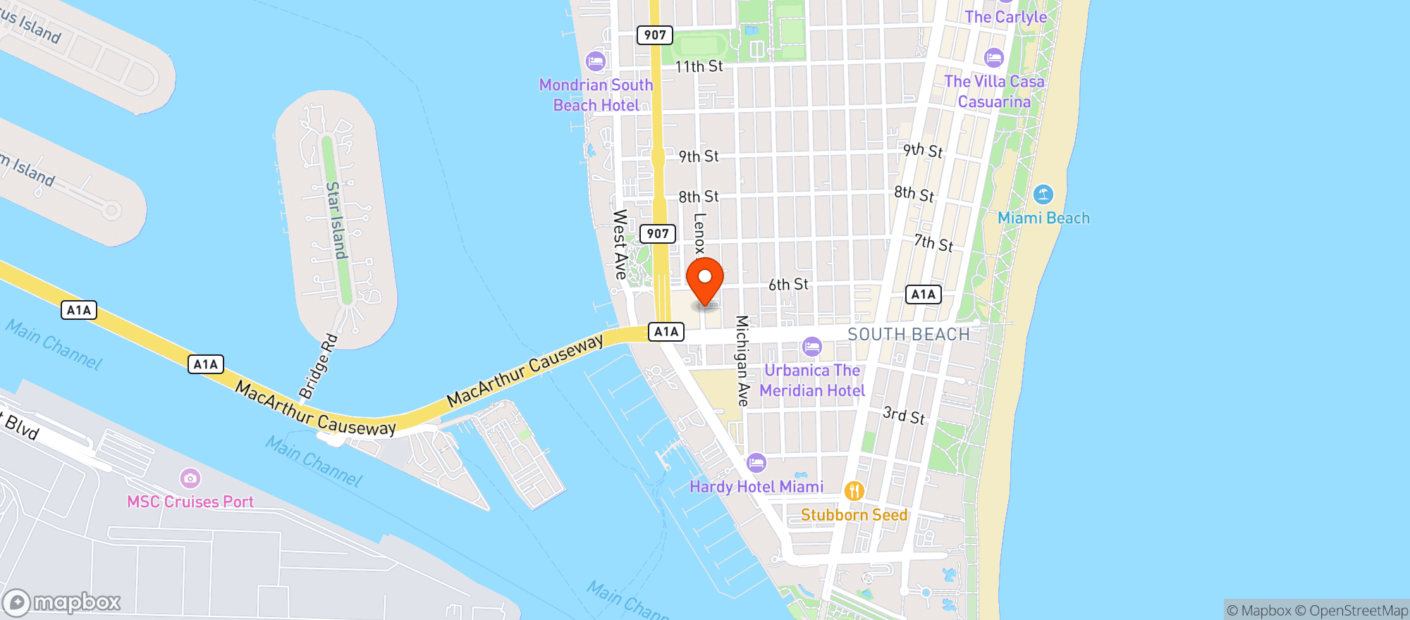 Map showing Target Store