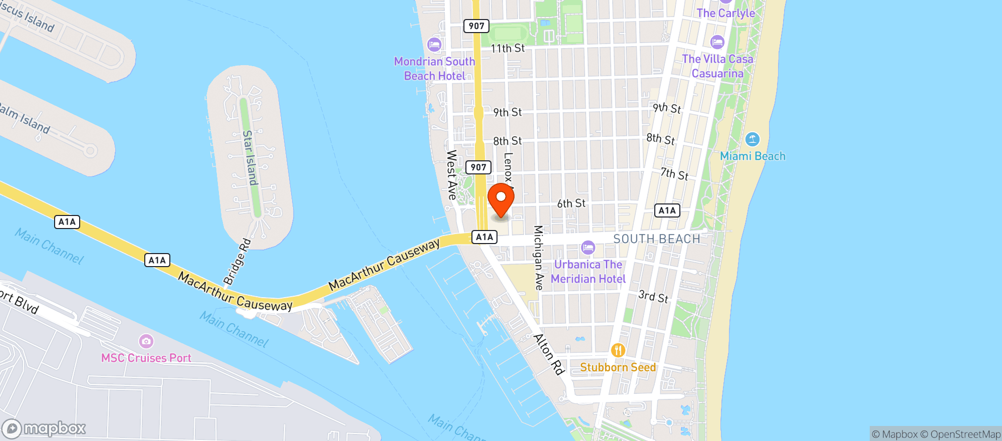 Map showing Publix