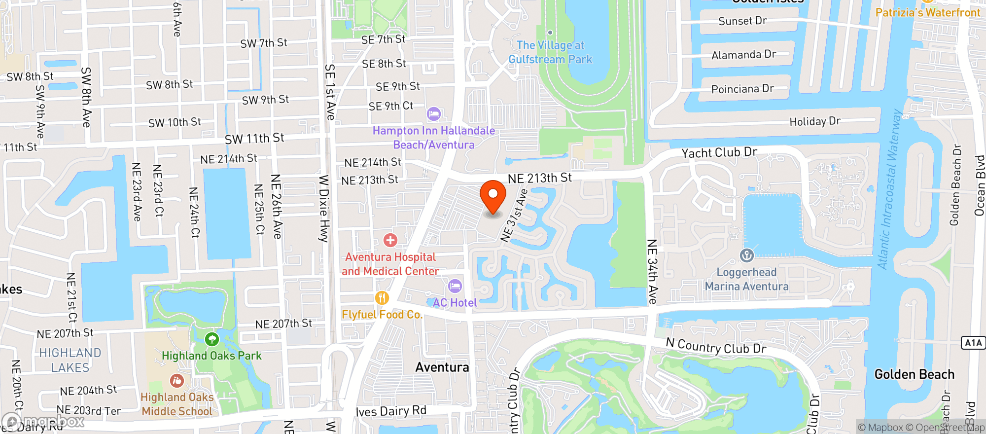 Map showing Whole Foods Market - Biscayne
