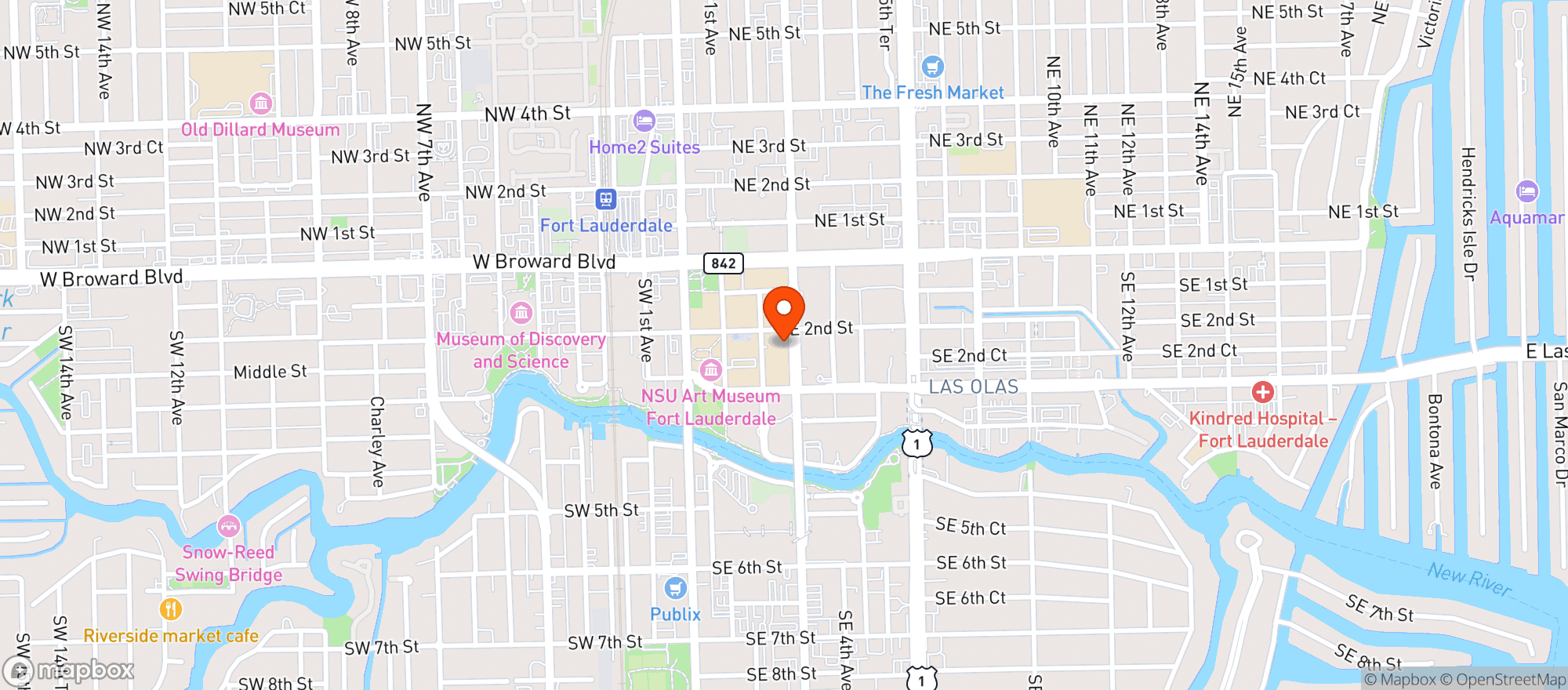 Map showing PUBLIX SUPER MARKET #1696