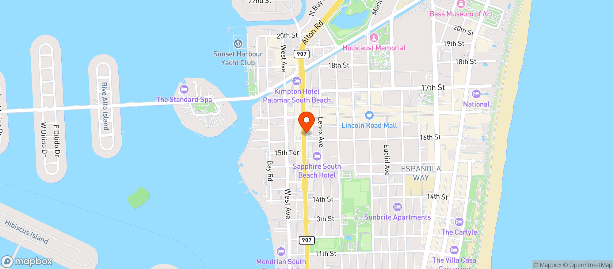 Map showing Sobe Liquors