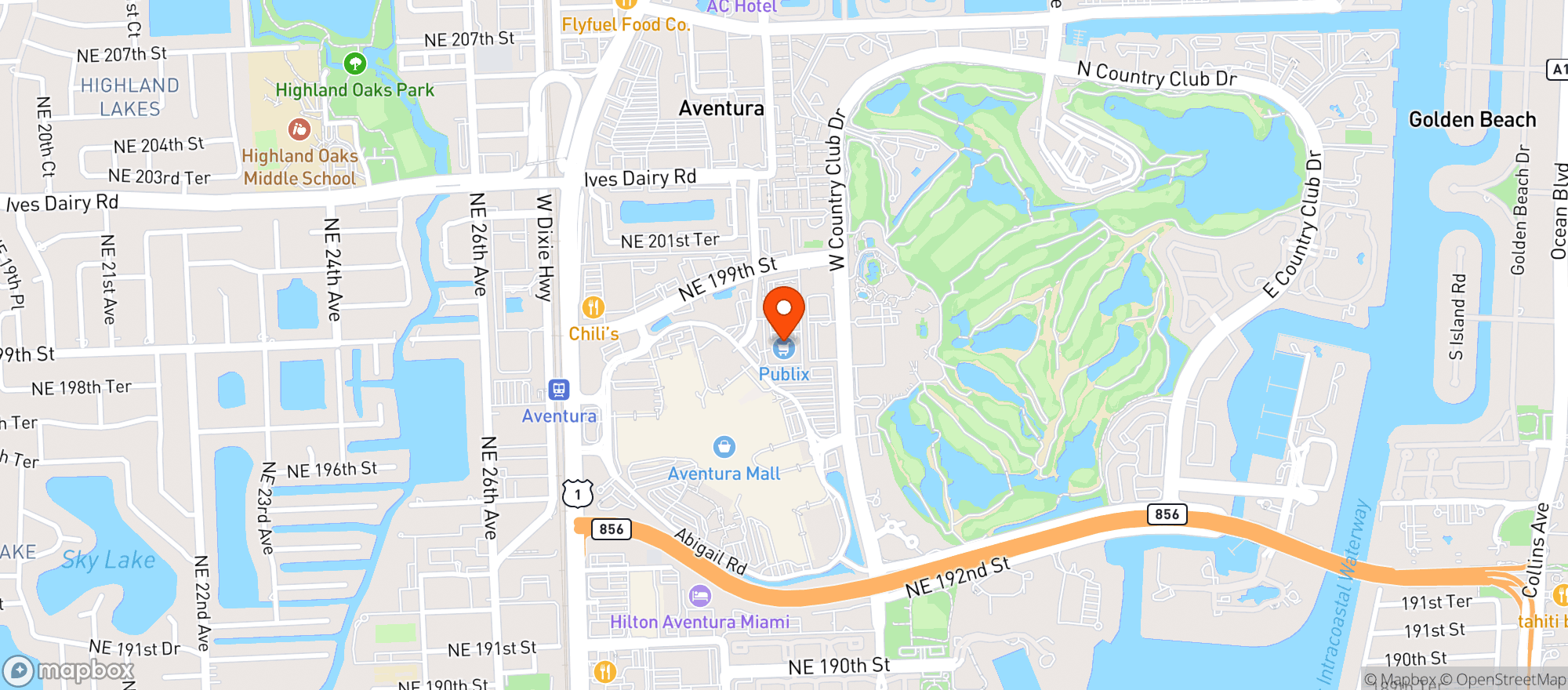 Map showing Publix