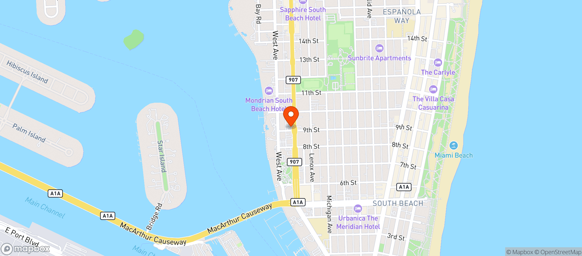 Map showing Malua Cozy Coffee