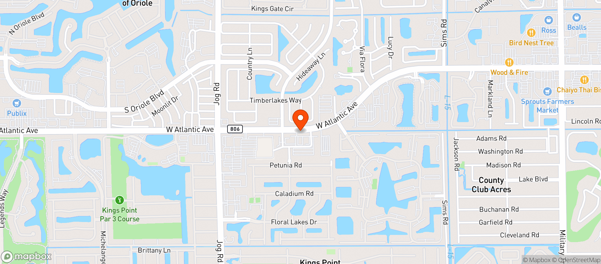 Map showing ABC FINE WINE & SPIRITS