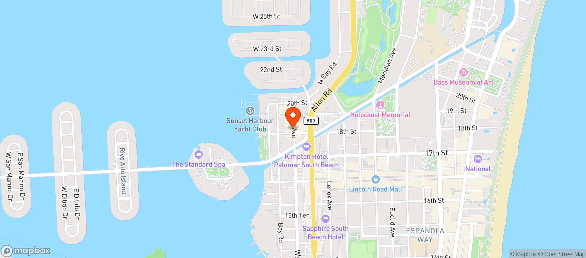 Map showing The Fresh Market
