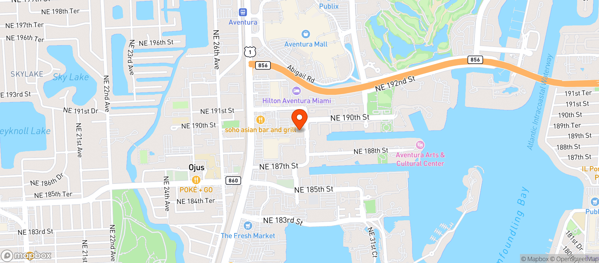 Map showing Publix