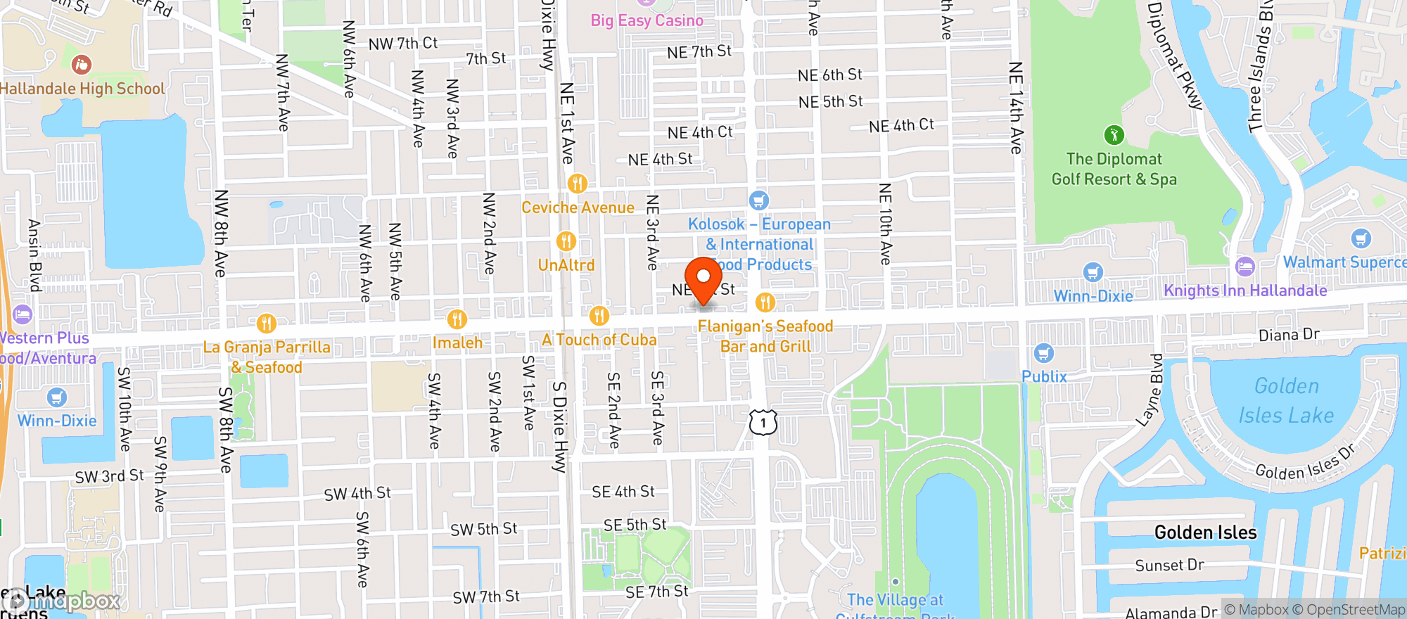 Map showing OMG Smoke Shop