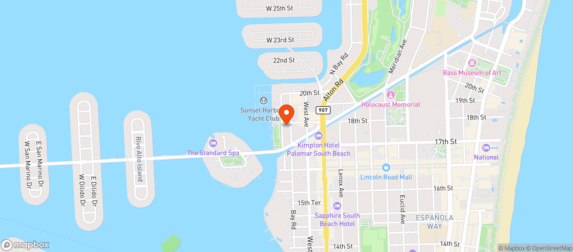 Map showing Harbour Club