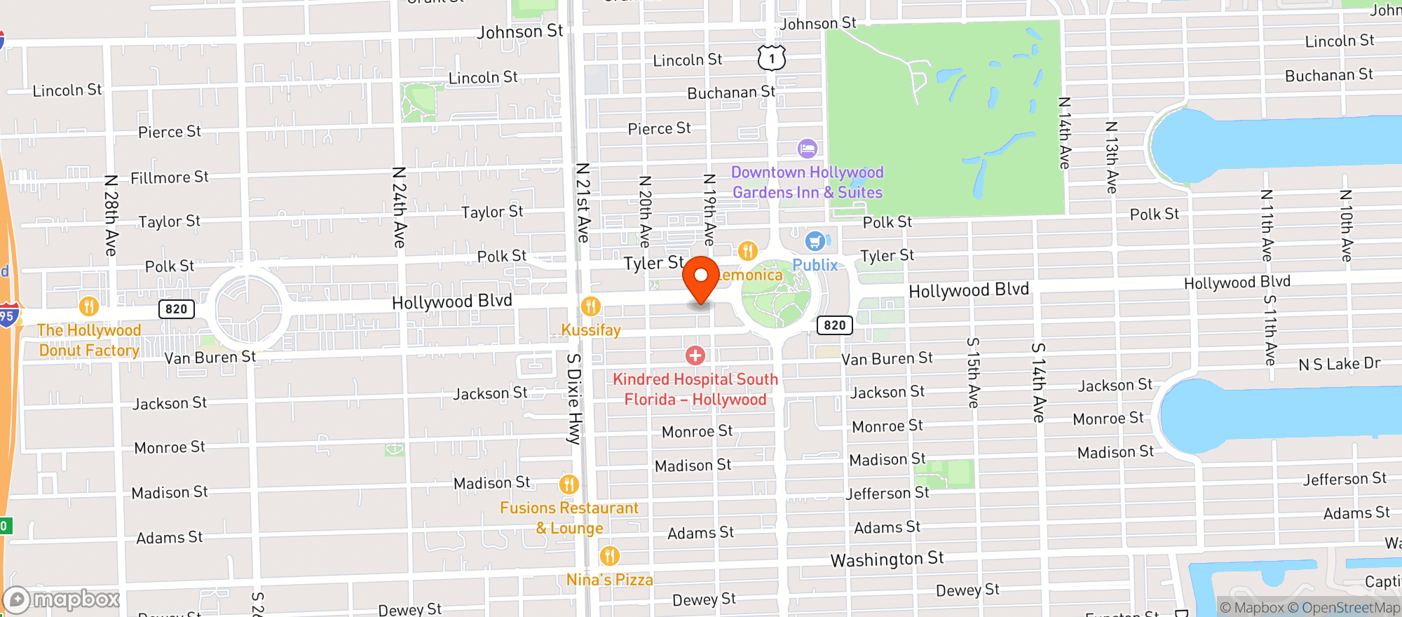 Map showing Alter Native - Hollywood