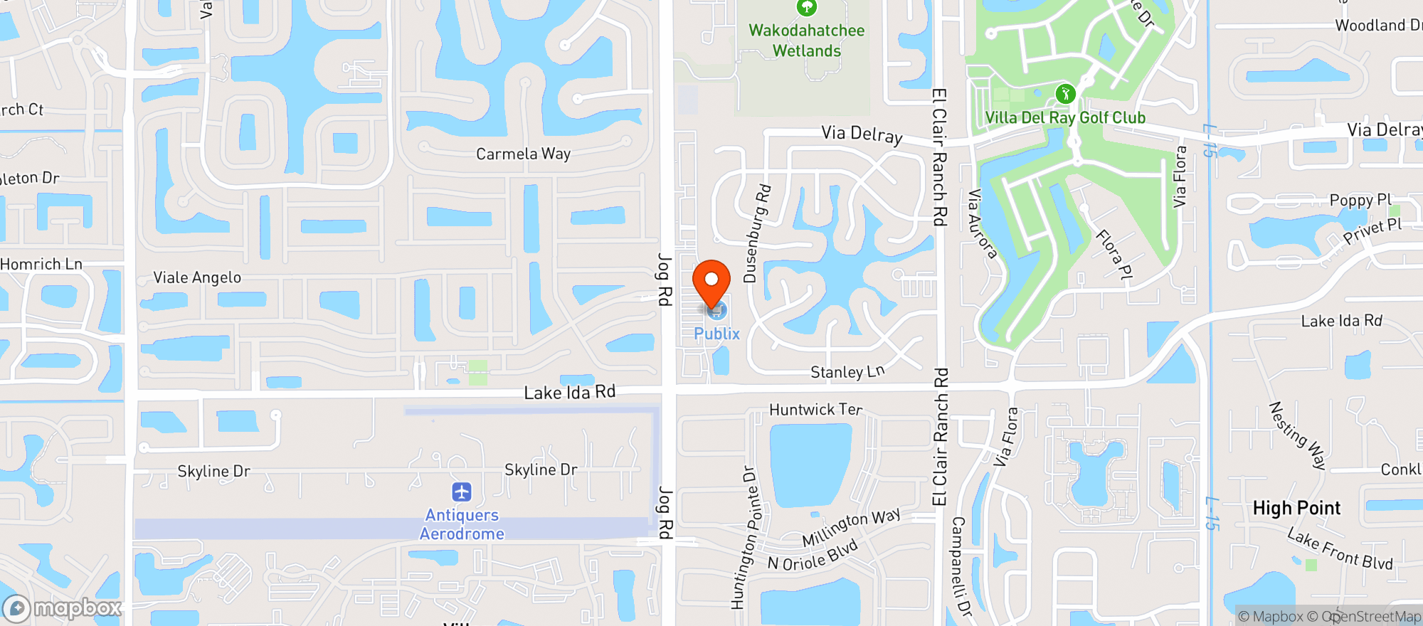Map showing Publix