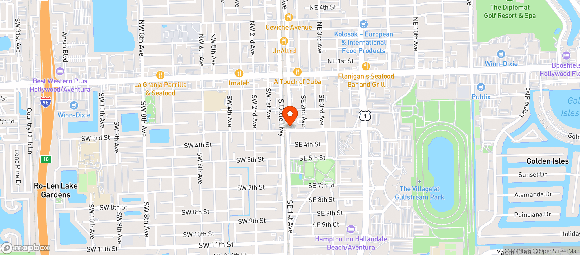 Map showing American Legion